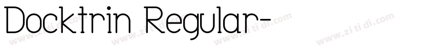 Docktrin Regular字体转换